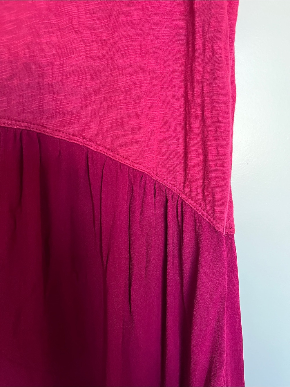 Women's Fuchsia Midi Dress - Sleeveless Crossback - Picture 4 of 11